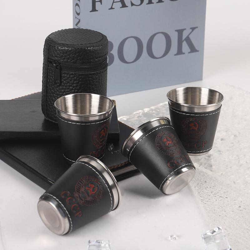 4Pcs/Set Cangkir Perjalanan Lu - Whisky Beer And Wine ulasan dan harga