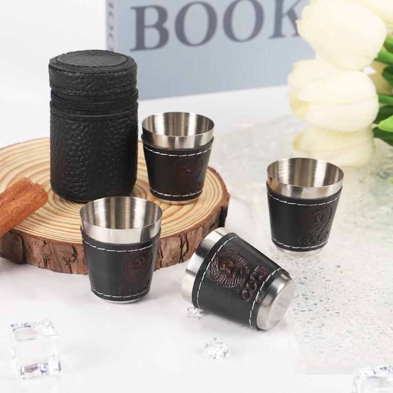 4Pcs/Set Cangkir Perjalanan Lu - Whisky Beer And Wine ulasan dan harga