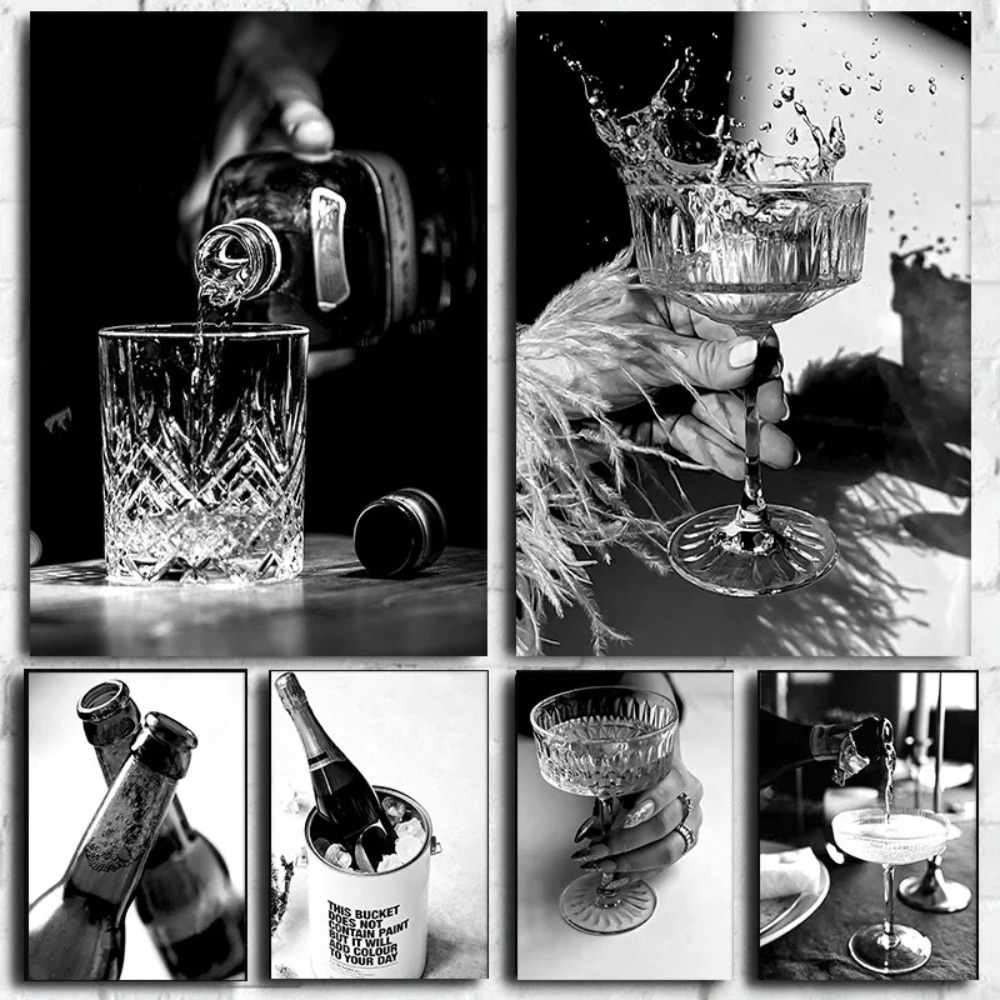 Hitam dan putih bar sampanye b - Whisky Beer And Wine ulasan dan harga
