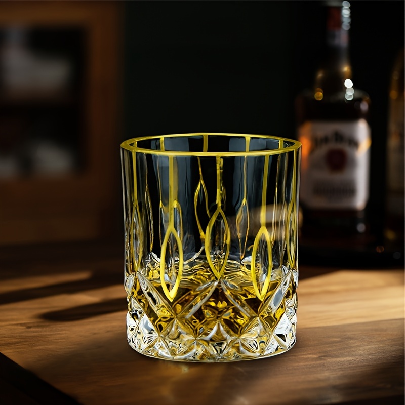 Gelas wiski garis emas kacamat - Whisky Beer And Wine ulasan dan harga